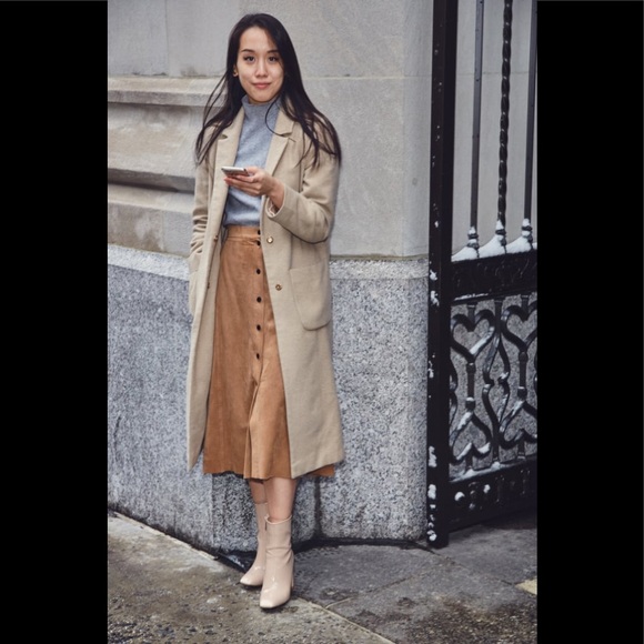 Wilfred Dresses & Skirts - Wilfred  Suede Gaudin Midi  Skirt